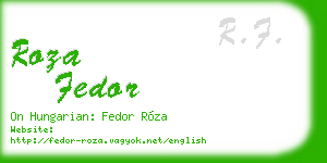 roza fedor business card