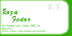 roza fedor business card